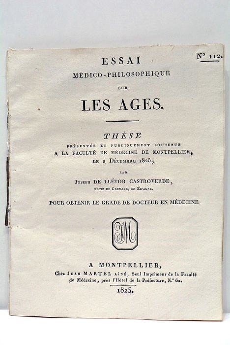 Essai médico-philosophique sur les âges.