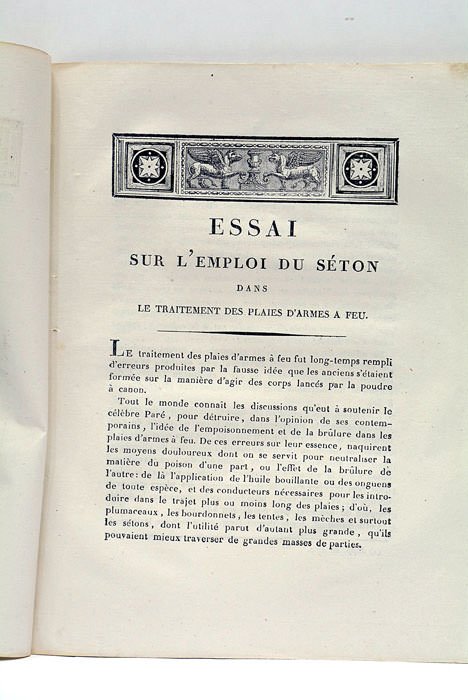 Essai sur l'emploi du séton dans le traitement des plaies …