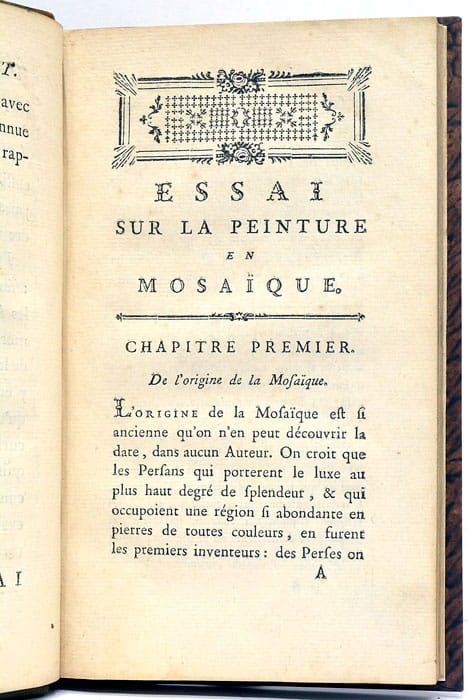 Essai sur la peinture en mosaïque. Ensemble une Dissertation sur …