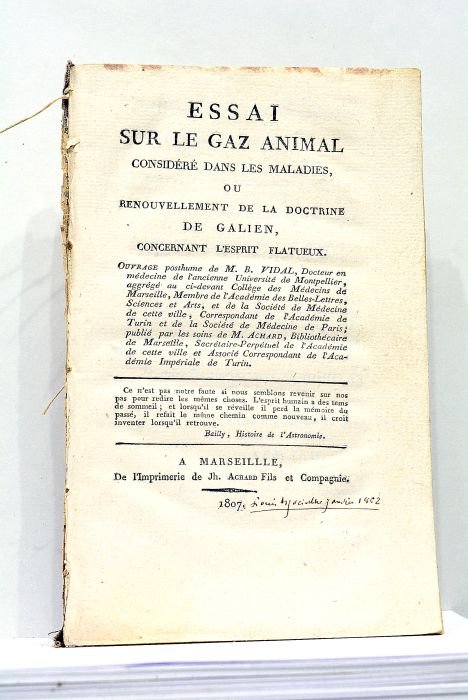 Essai sur le Gaz Animal considéré dans les Maladies, ou …