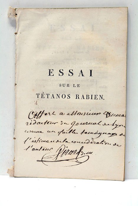 Essai sur le Tétanos Rabien, ou recherches et réflexions sur …