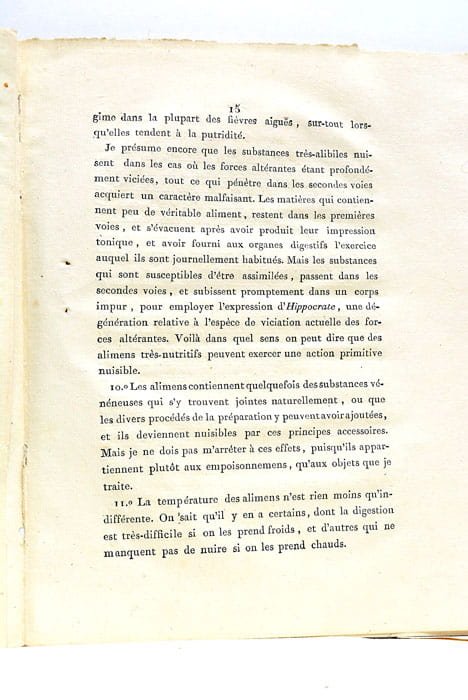 Essai sur les Alimens considérés comme Cause de Maladies.