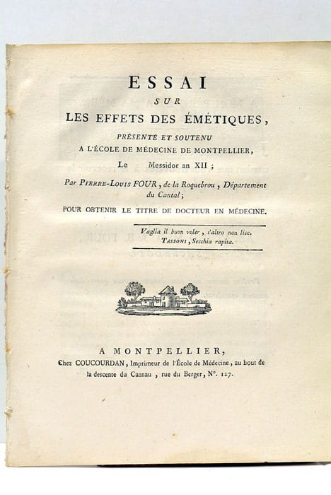 Essai sur les Effets des Emétiques.