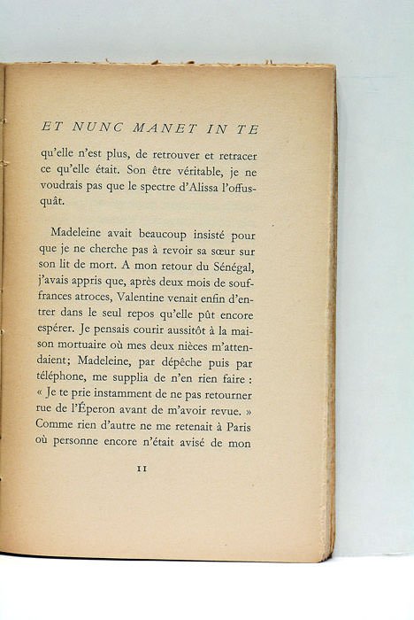 Et Nunc Manet In Te. Suivi de Journal Intime.