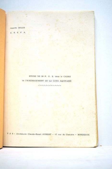 Etude de 20 P. O. S. dans le cadre de …