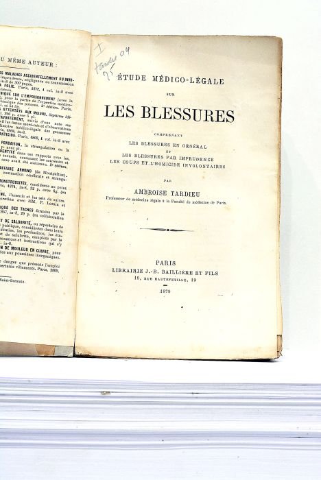 Etude Médico-Légale sur les Blessures comprenant les Blessures en général …