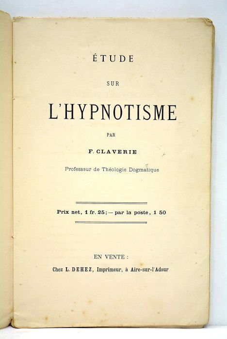 Etude sur l'hypnotisme.