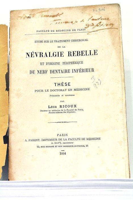 Etude sur le Traitement Chirurgical de la Névralgie Rebelle et …