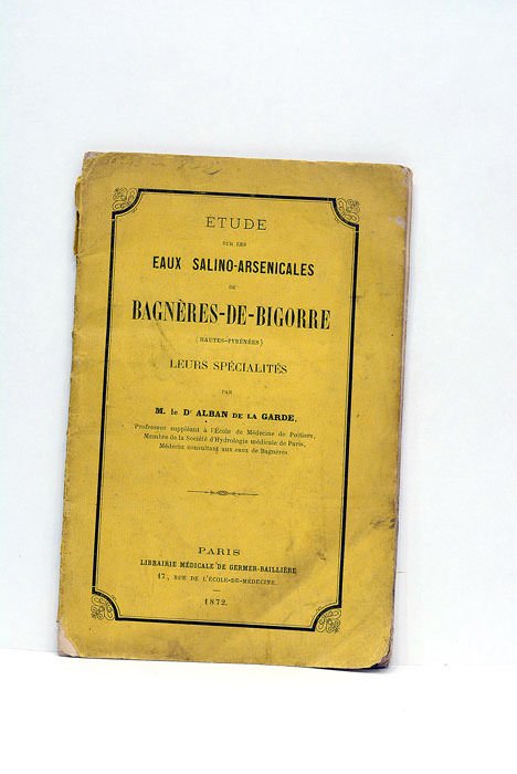 Étude sur les eaux salino-arsenicales de Bagnères-de-Bigorre (Hautes-Pyrénées).