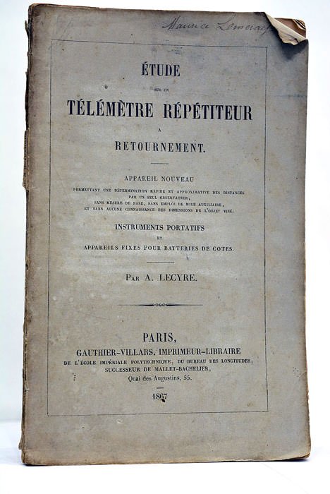 Etude sur un Télémètre Répétiteur à Retournement. Appareil Nouveau permettant …
