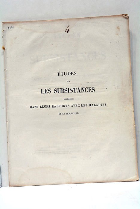 Études sur les subsistances envisagés dans leurs rapports avec les …