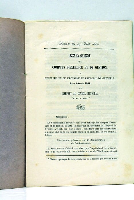 Examen des comptes d'exercice et de gestion, du receveur et …