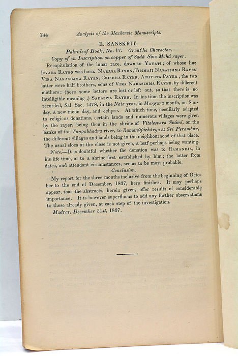 Examination and Analysis of the Mackenzie Manuscripts deposited in the …
