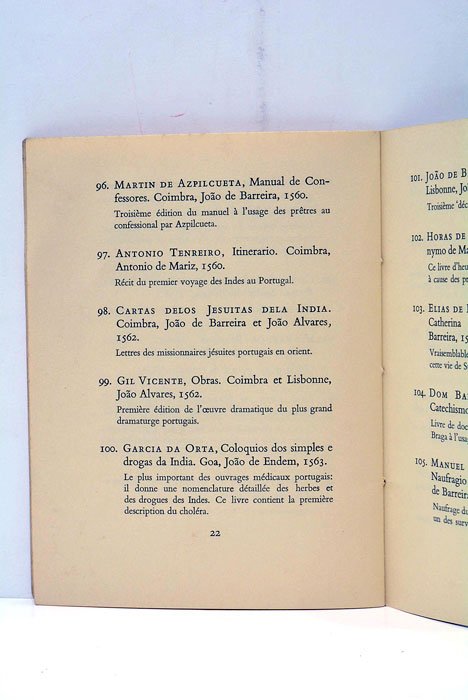 EXPOSITION DE LIVRES ANCIENS PORTUGAIS de la bibliothèque du Roi …