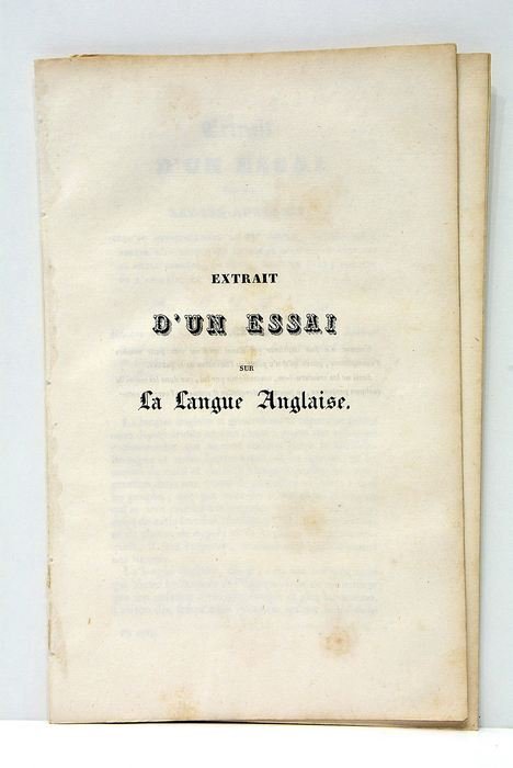 EXTRAIT d'un essai sur la langue anglaise, jusqu'au commencement du …