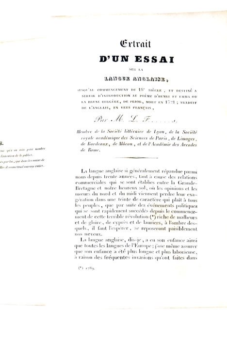 EXTRAIT d'un essai sur la langue anglaise, jusqu'au commencement du …