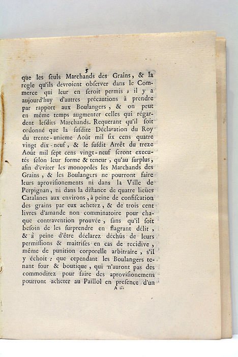 EXTRAIT DES REGISTRES DU CONSEIL SOUVERAIN DE ROUSSILLON.