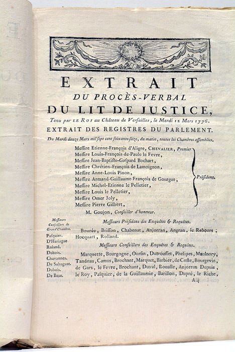 Extrait du Procès Verbal du Lit de Justice tenu par …