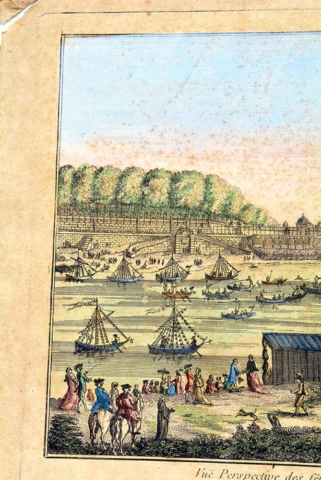 FEUX DE LA PAIX (Les). Vuë Perspective des fêtes, jeux …