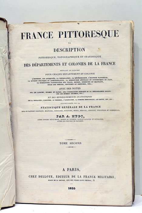 France Pittoresque ou description pittoresque, topographique et statistique des Départements …