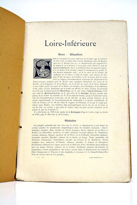 GÉOGRAPHIE PITTORESQUE et Monumentale de la France. Loire-inférieure.