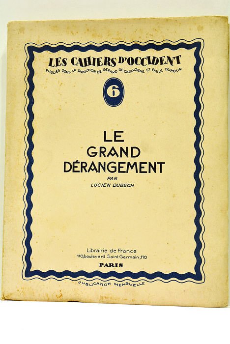 Grand (le) dérangement. Avec un portrait de l'auteur par Albert …