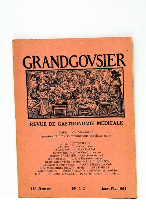 GRANDGOVSIER. REVUE de gastronomie médicale.