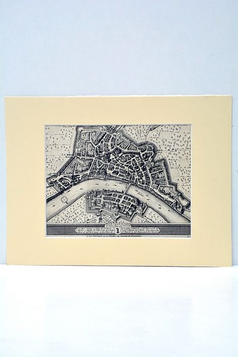 GRAVURE D'UN PLAN du XVIIème siècle de la ville de …