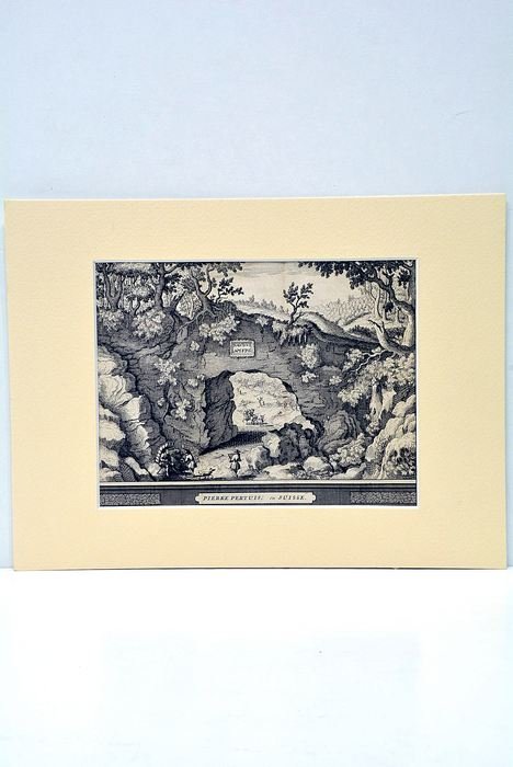 GRAVURE D'UNE VUE du XVIIe de la pierre percée du …