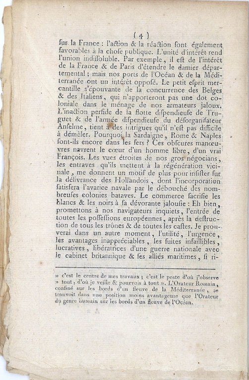 Harangue à la Convention Nationale.