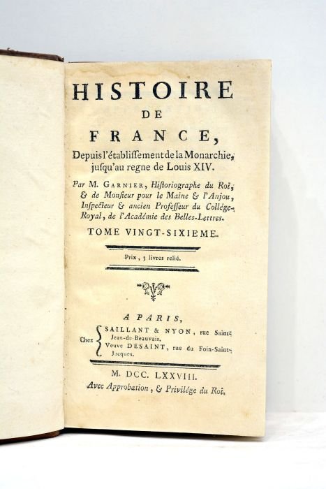 Histoire de France, depuis l'établissement de la Monarchie jusqu'au Règne …