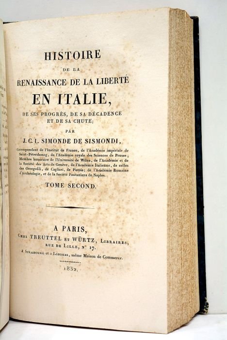 Histoire de la Renaissance de la liberté en Italie, de …