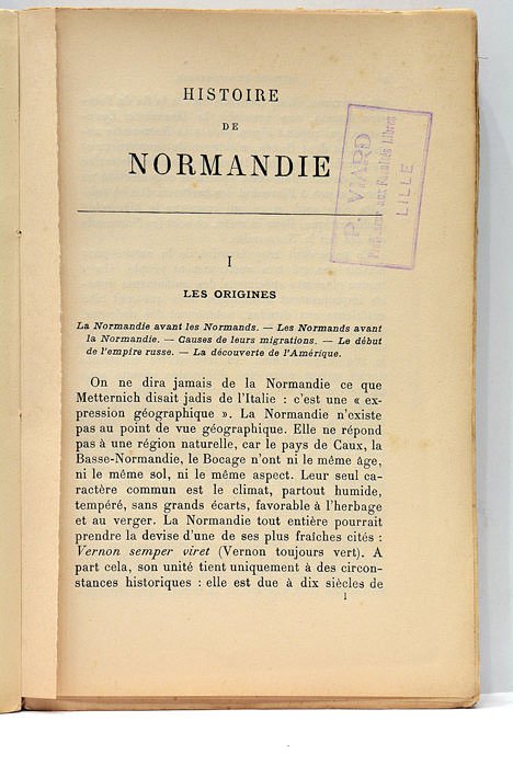 Histoire de Normandie. Sixième édition revue et corrigée.