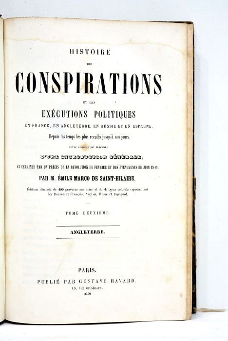 Histoire des conspirations et des exécutions politiques en France, en …
