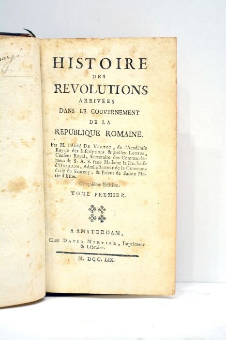Histoire des revolutions arrivées dans le gouvernement de la Republique …