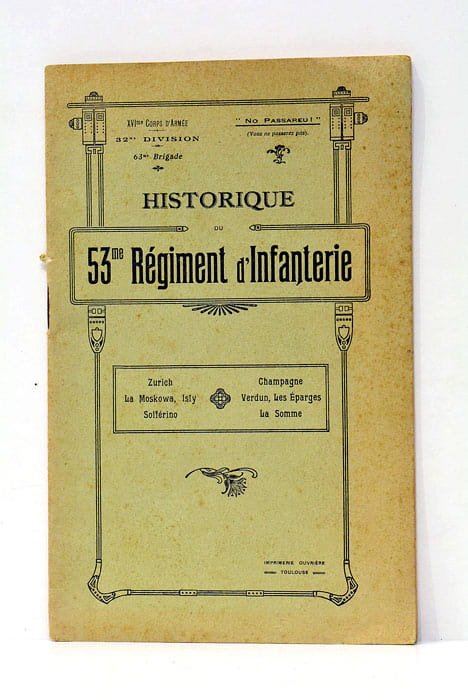 Histoire du 53me Régiment d'Infanterie.
