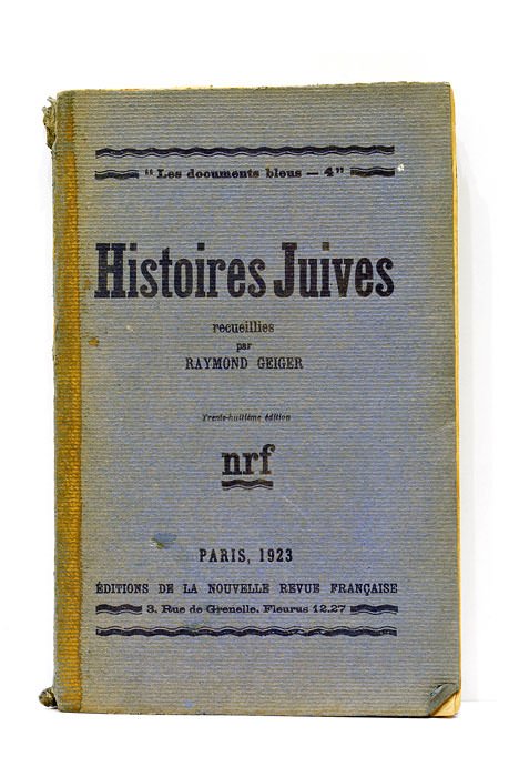 Histoire Juives. Trente-huitième édition.