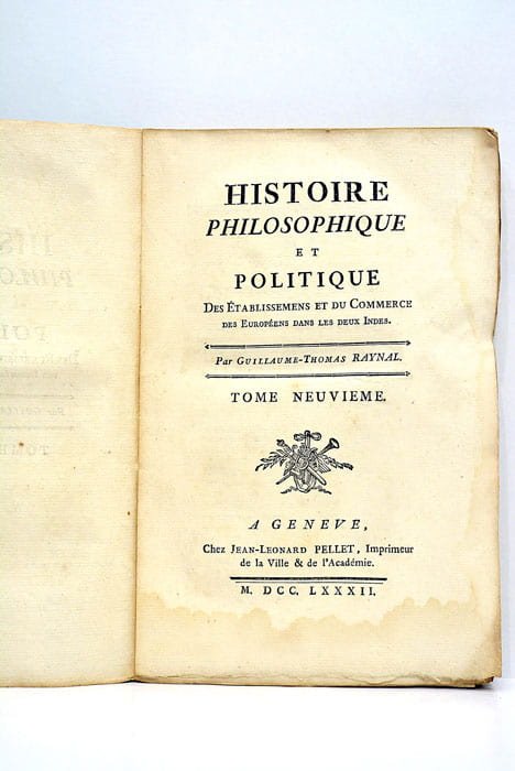 Histoire philosophique et politique.