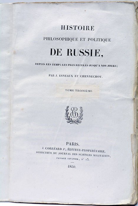 Histoire Philosophique et Politique de Russie, depuis les Temps les …