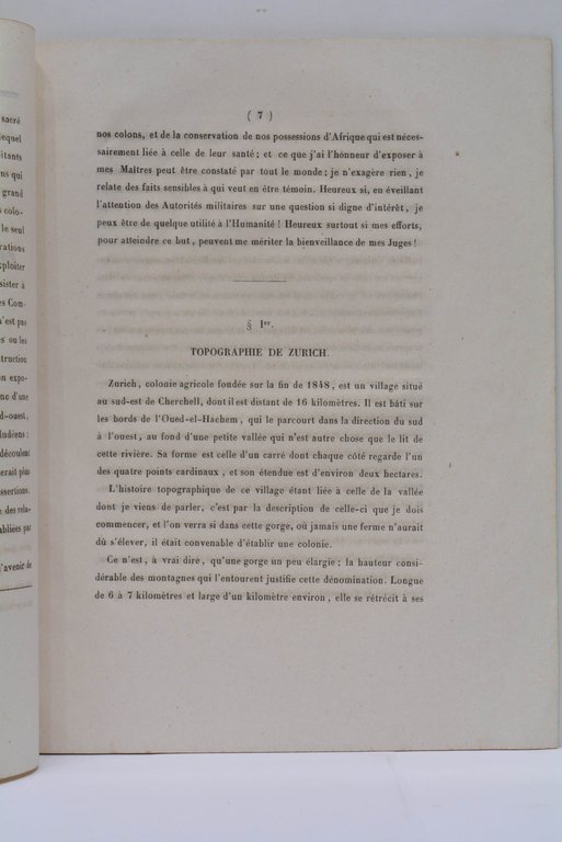 Histoire typographique et médicale de la Colonie agricole de Zurich …
