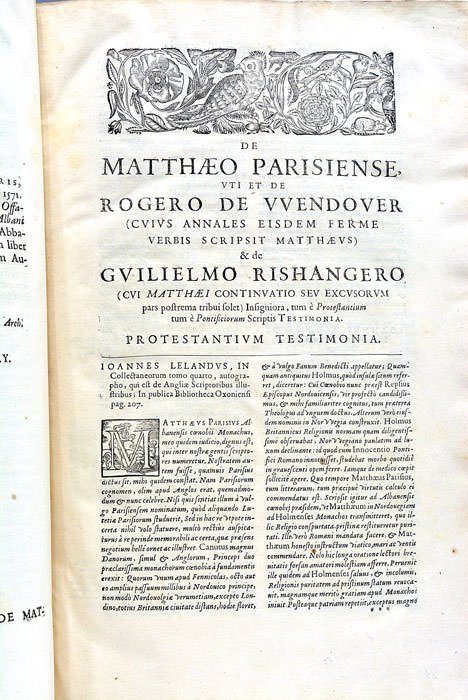 Historia Maior: Juxta Exemplar Londinense 1571, verbatim recusa. Et cum …