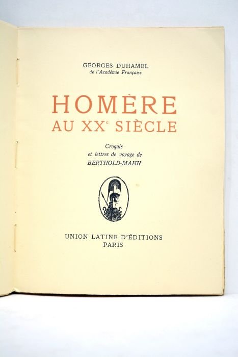 Homère au XXe siècle. Croquis et lettres de voyage de …