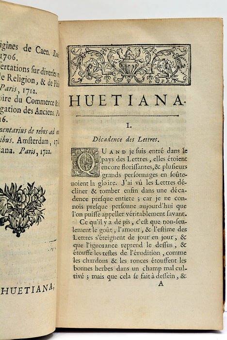 Huetiana, ou Pensées Diverses de M. Huet, Evêque d'Avranches.