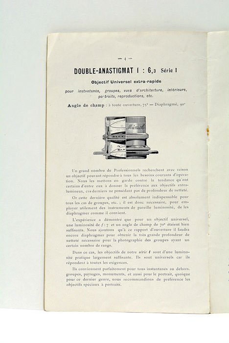 INSTITUT D'OPTIQUE DE MUNICH. OPTIQUE ET MÉCANIQUE DE HAUTE PRÉCISION.