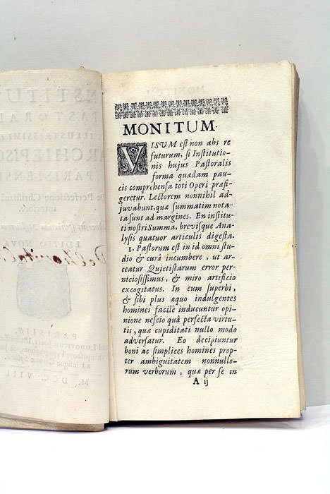 INSTITUTIO PASTORALIS illustrissimi D.D. Archiespiscopi Parisiensis, de Perfectione Christiana et …