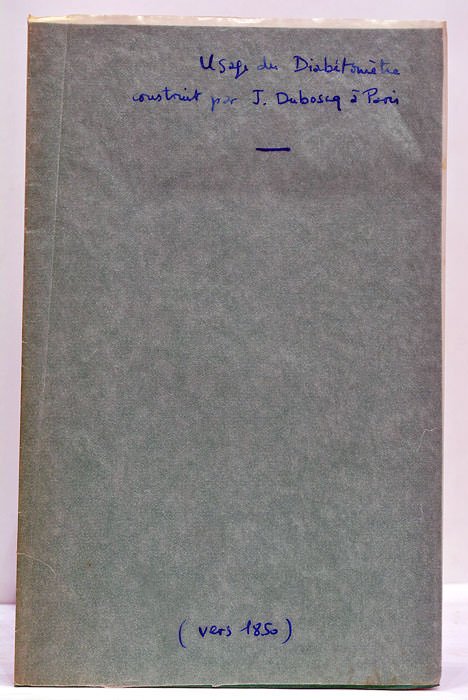 Instruction sur l'usage du diabétométre. Instrument destiné à mesurer le …