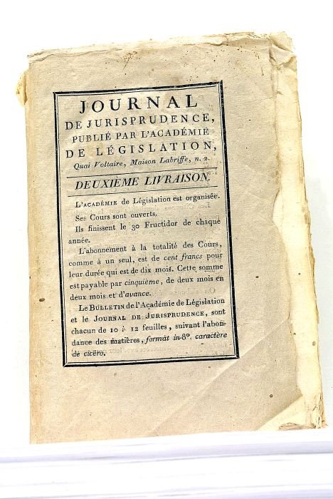 JOURNAL de Jurisprudence, publié par l'Institut de Jurisprudence et d'Economie …