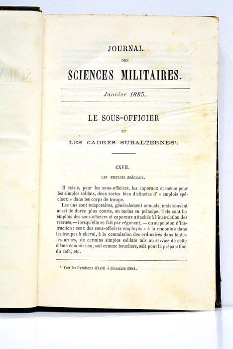 JOURNAL DES sciences militaires.