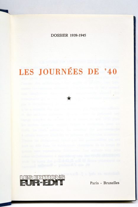 JOURNEES (Les) de '40.