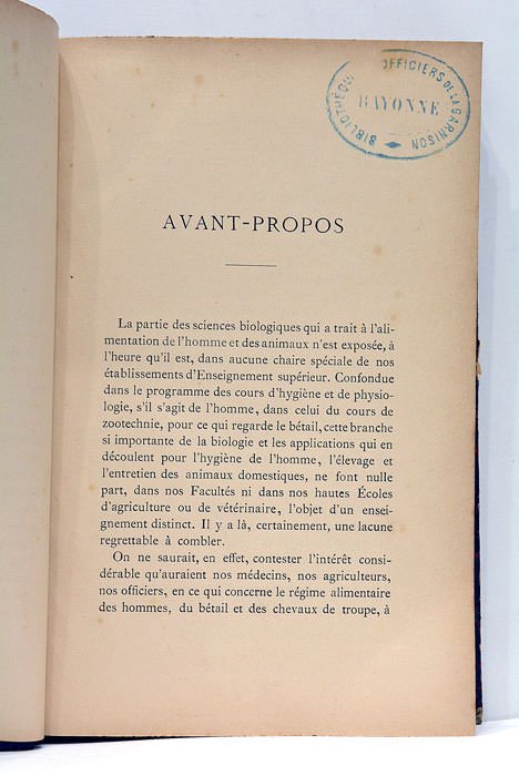 L'Alimentation de l'Homme et des Animaux domestiques. Tome I. La …